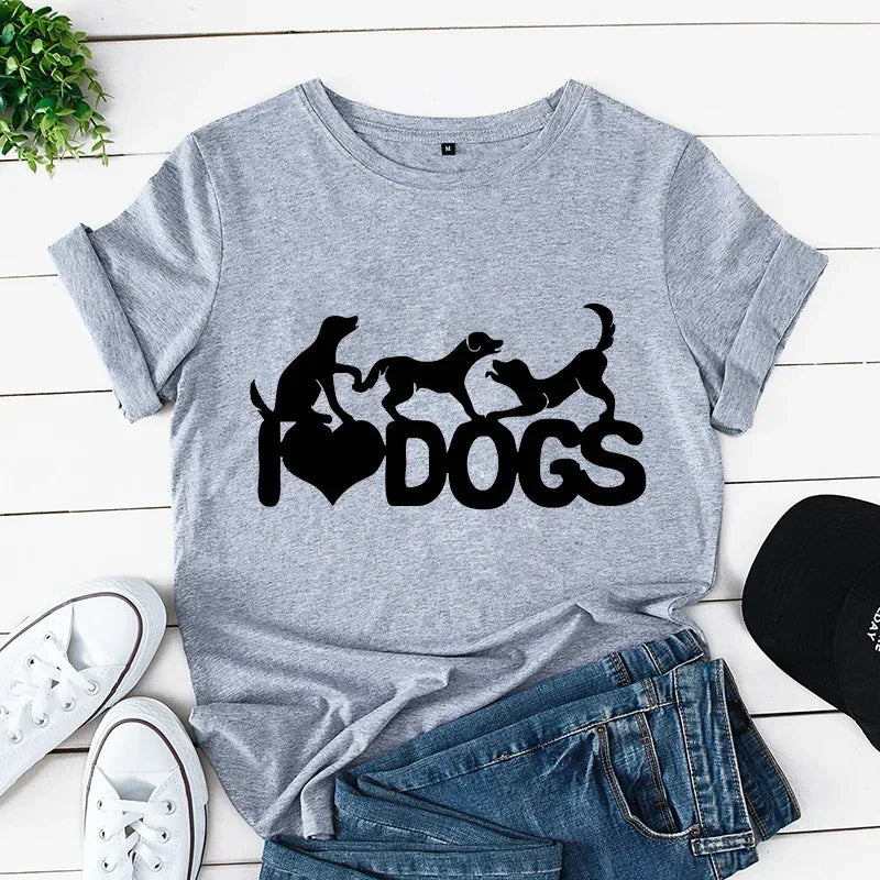 Dachshund Mom Print Women's Clothing Dog Lover T-Shirts Vintage