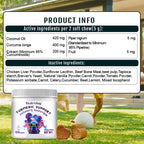 Turmeric Chews For Dog - Joint care contains glucosamine&chondroitin - Digestive support-120 soft chews