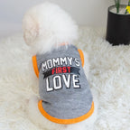 Red or Gray Dog Clothes for Small Dogs Mommy‘s First Love