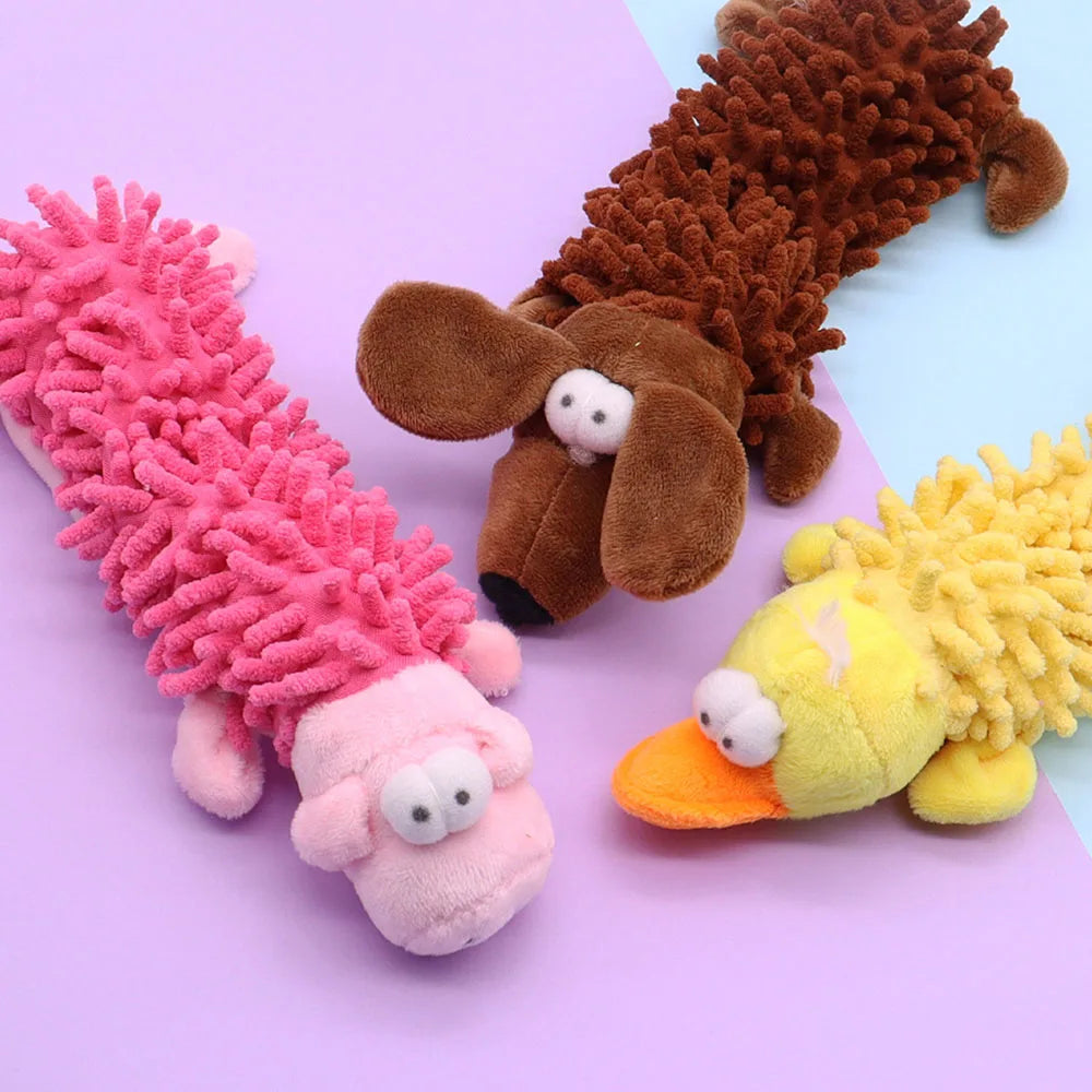 Self - Entertaining Plush Toys for Dogs to Relieve Boredom, with Squeaker for Interactive Play