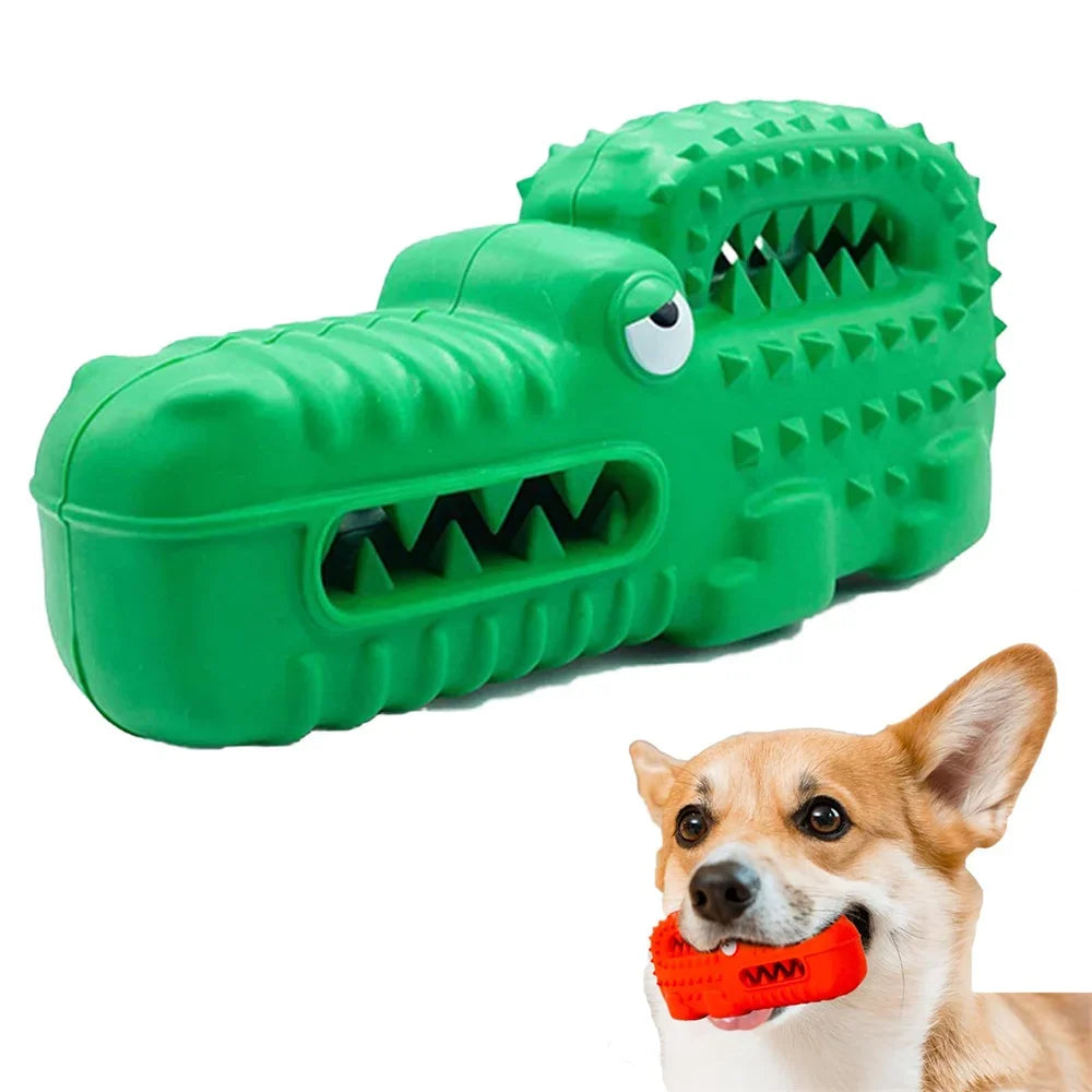 Dog Chew Toys for Aggressive Chewers Squeaky Tough Durable Toothbrush