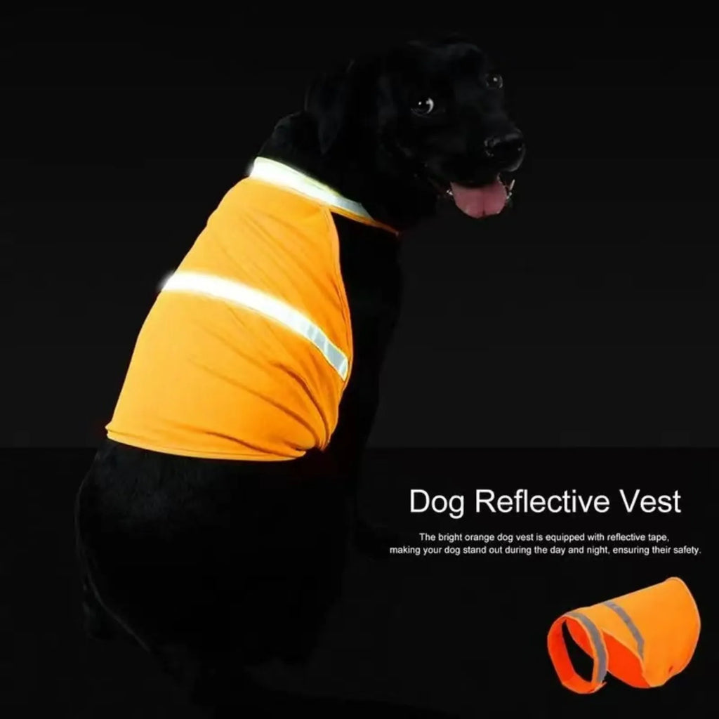 Reflective Dog Vest Night Safety Fluorescent Visibility Pet Coat Waterproof