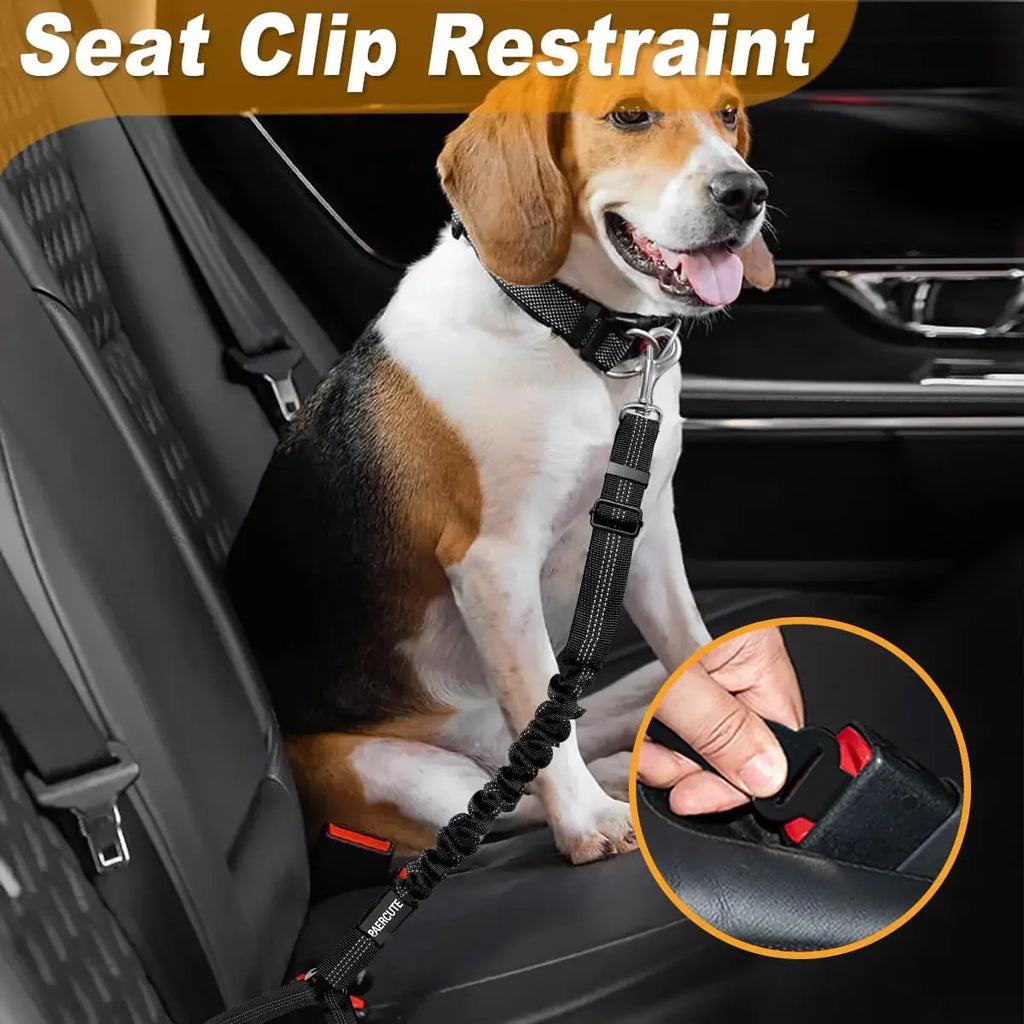 2 in 1 Adjustable Car Seat Belt Harness Clip Buckle Tether Travel for Dogs Pet Accessories