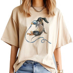 Dachshund t-shirts women funny harajuku clothing