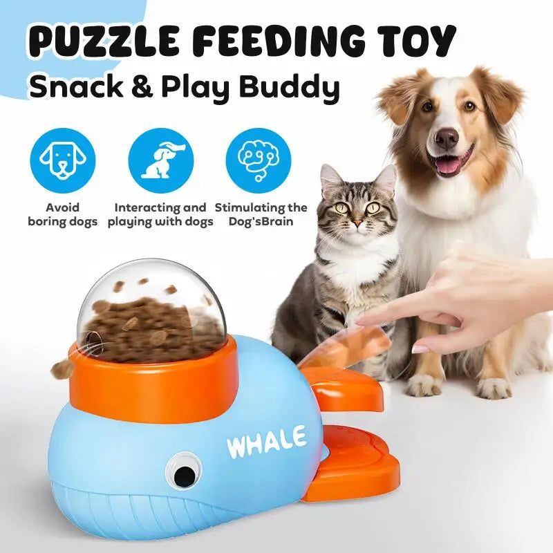 Dog Cat Treats Dispenser Anti-Slip Slow Puzzle Interactive Automatic Feeder Toys for Pet Training