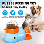 Dog Cat Treats Dispenser Anti-Slip Slow Puzzle Interactive Automatic Feeder Toys for Pet Training