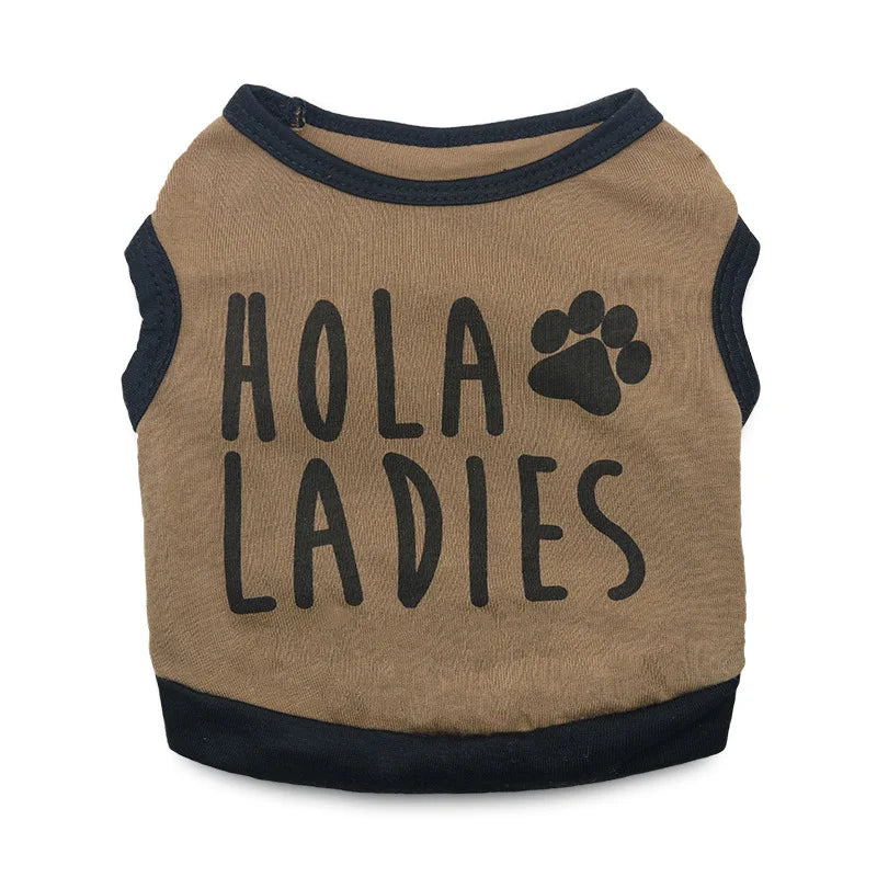 Funny Summer Small Pet Shirts Cool Breathable Dog Outfit Soft Shirt