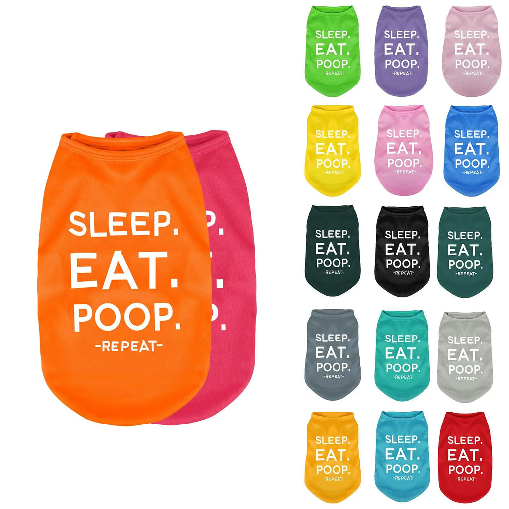 Dog Shirts Letters Printed Vest for Small Dogs Pajamas Puppy Gift Pet Clothes
