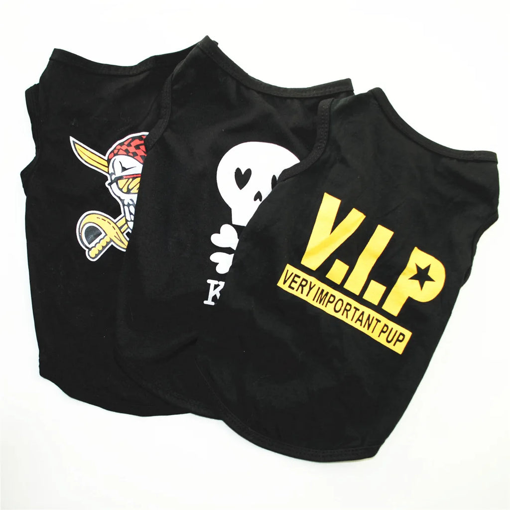 Shirt for Small Dogs Pet Printed with Funny Letters Soft Breathable Outfits