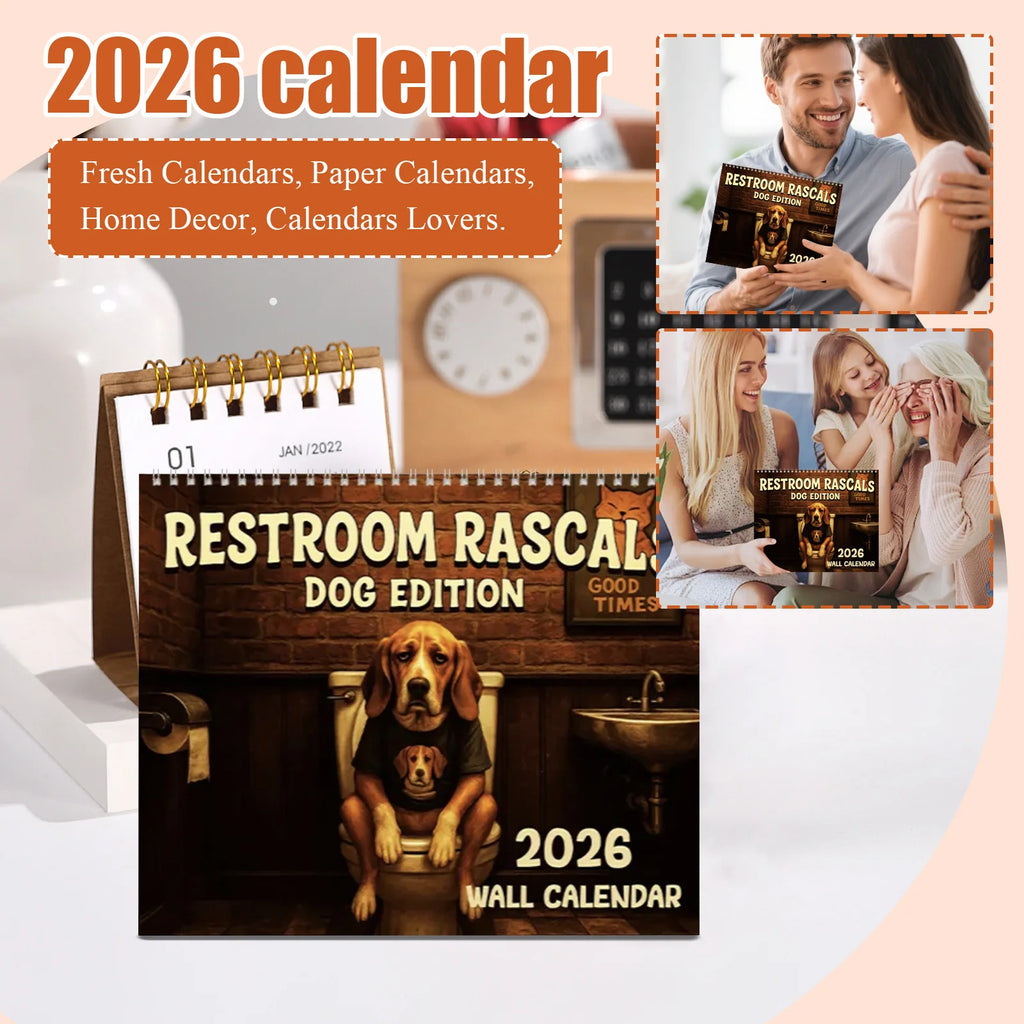2026 Toilet Prank Dog Edition Calendar Scheduling Tool
