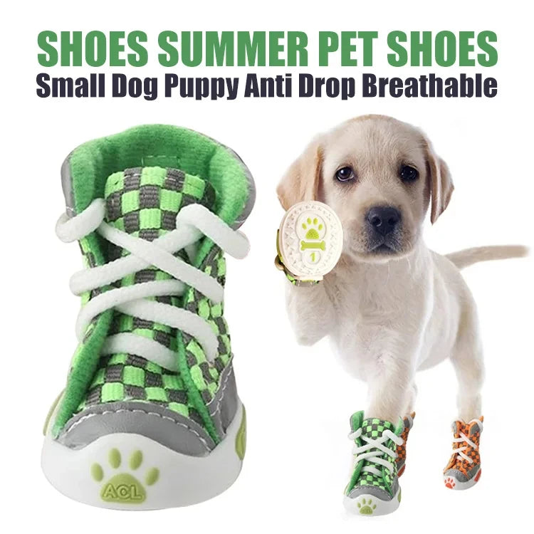 Teddy Bears Soft Sole Shoes Small Dog Breathable Set of 4 Summer Pet Shoes