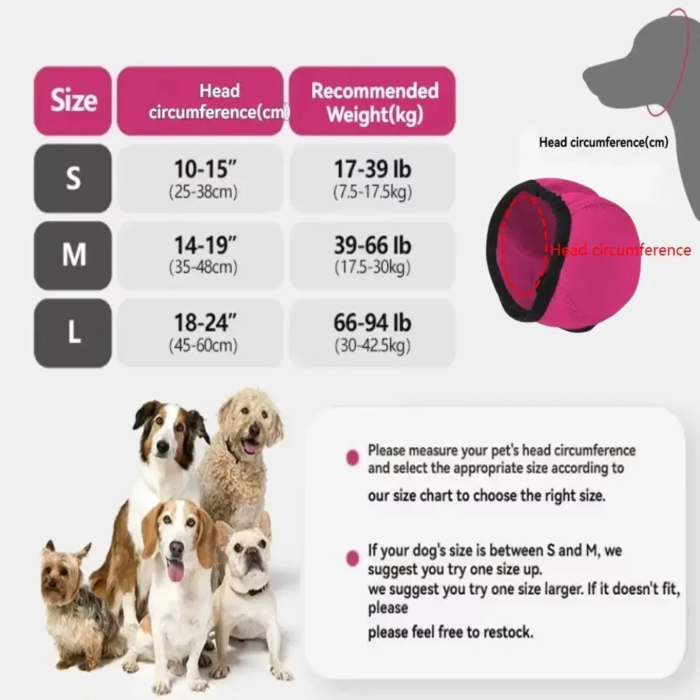 Noise Reduction Dog Ear Covers Hearing Protection Calming Earmuffs