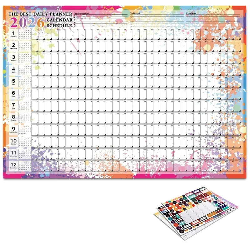 2026 Calendar Full Year Wall Calendar Creative Simple Planner