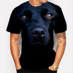 Cute Dog Face Graphics T Shirts Fashion Short Sleeve Funny 3D Animals Printed