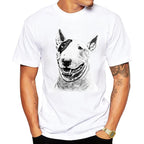 Bull Terrier Dog Pet Design Funny T Shirt Breathable Graphic Streewear