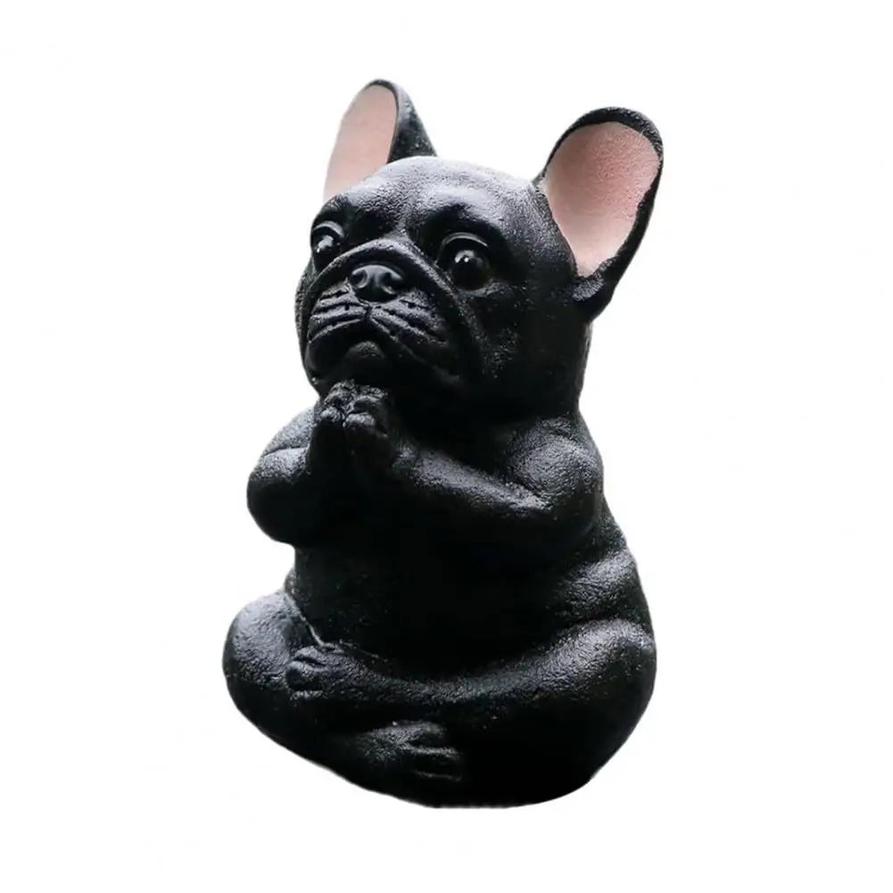 Sitting Figurine Dog Sculpture Yoga Meditation