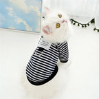 Small Dogs Striped Hoodies Autumn Winter Jacket Pet Pullover