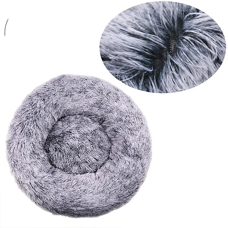 40-90cm Round Pet Bed Super Soft Plush for Small Medium Dog House