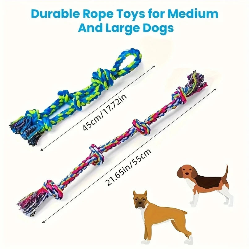 Knot Toy Durable Dog Chew Tug Of War Interactive Suitable For Medium And Large Dogs