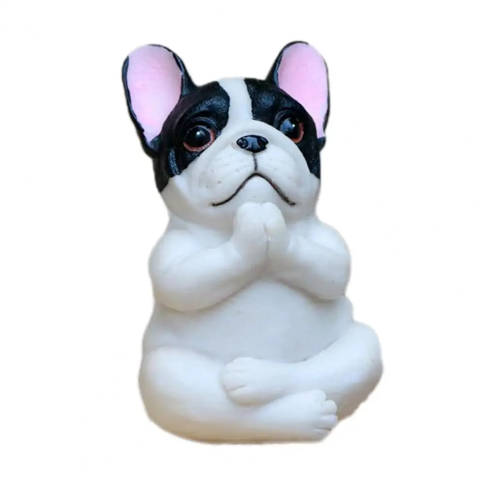Sitting Figurine Dog Sculpture Yoga Meditation