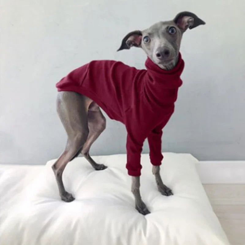 Spring Autumn High Collar Two-legged Whippet Turtleneck Pajamas Dog Supplies