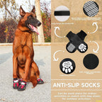 Waterproof Dog Boots Adjustable Reflective Straps