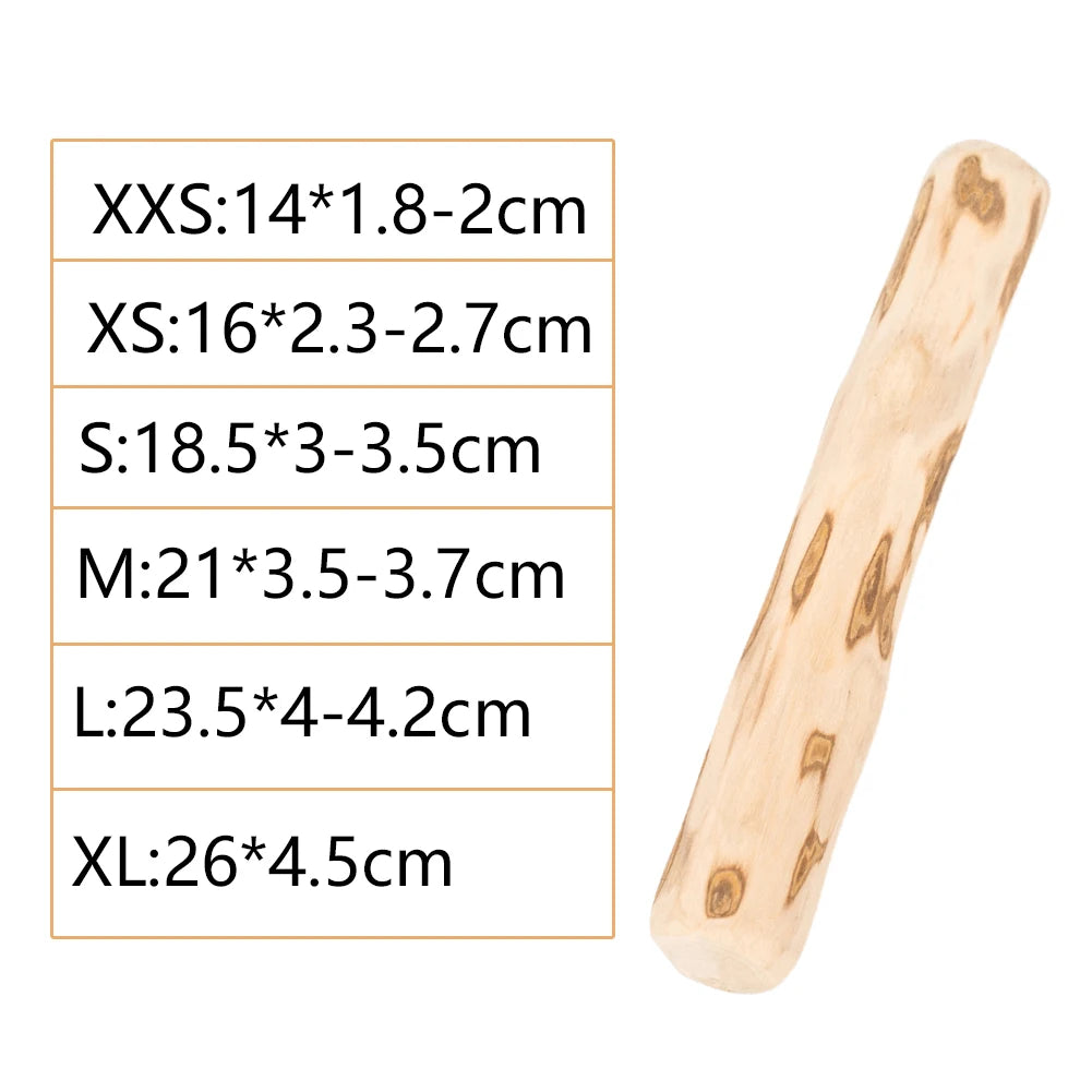 Dog Rod Wooden Chewing Toy Natural Coffee Wood