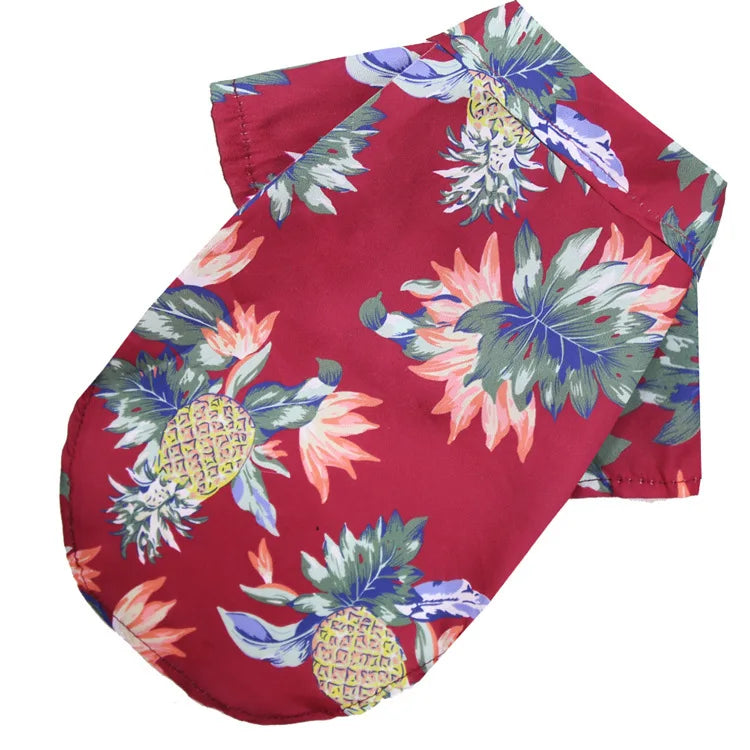 Hawaiian Style Summer Sand Beach Shirts for Small Dogs