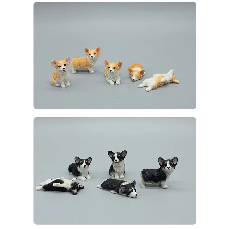 Cute Simulation Corgi Dog Car Dashboard Decoration Resin Figurine