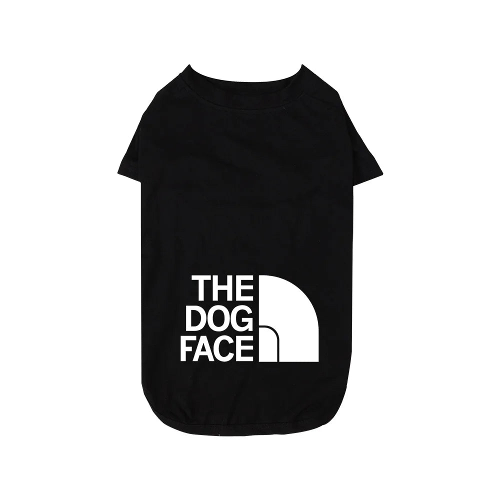 Short Sleeved T-shirt New Spring and Summer Thin Dog Face Pattern Clothing