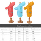 Dog Rainwears Dogs Waterproof Rain Coat FourSeason Pet Clothes Outdoor Activity Pet Hooded Raincoats