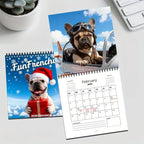 2026 French Bulldog Calendar 12-month Double-sided Wall Calendar Hanging Holes