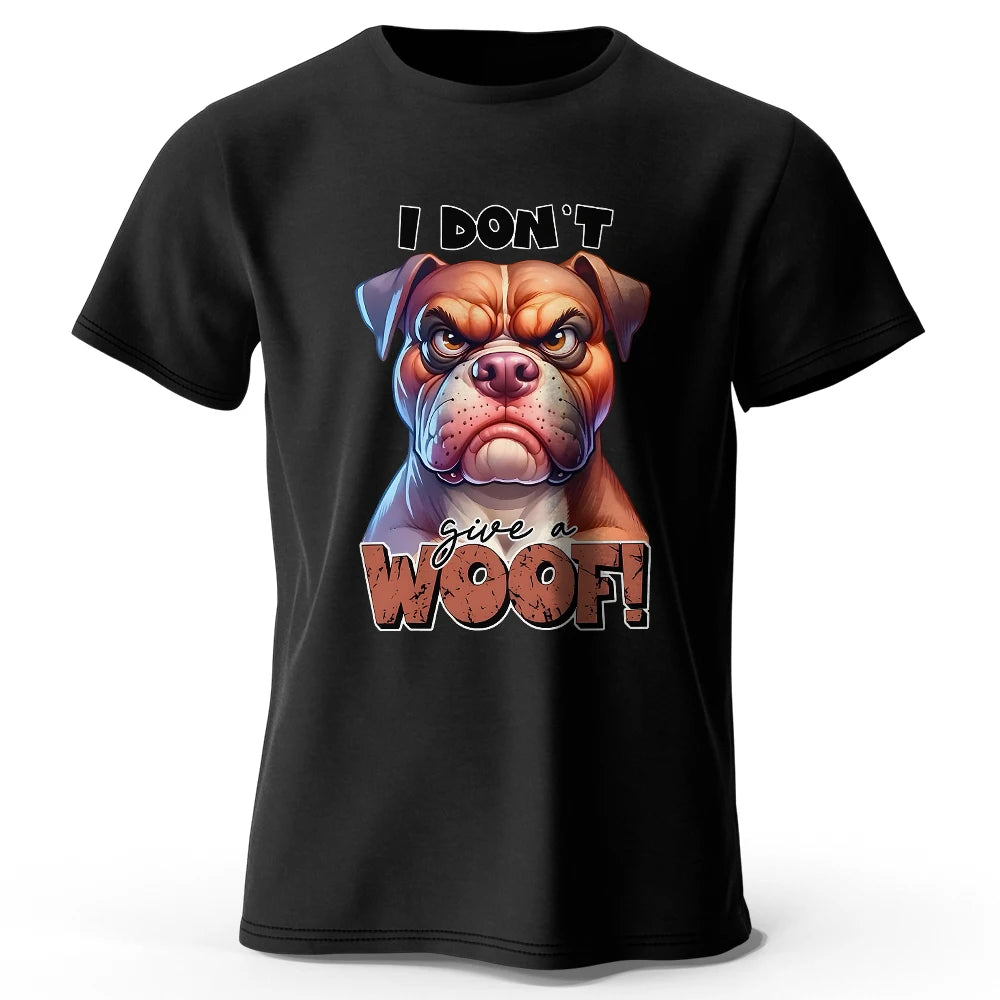 Funny Cartoon Dog Doodle Print 100% Cotton T-Shirt, Ultra Soft Round Neck Short Sleeve