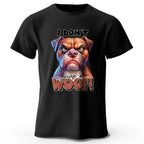 Funny Cartoon Dog Doodle Print 100% Cotton T-Shirt, Ultra Soft Round Neck Short Sleeve