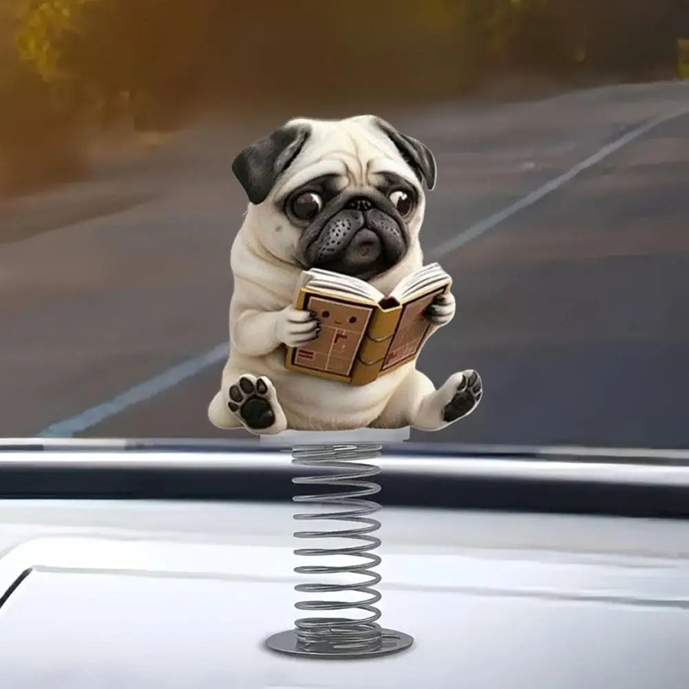 Lovely Dog Acrylic Spring Shaking Head Ornaments Car Dashboard