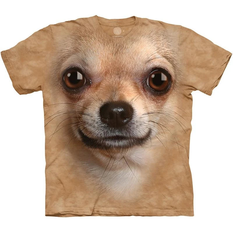 Cute Dog Face Graphics T Shirts Fashion Short Sleeve Funny 3D Animals Printed