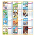 2026 Year Line Puppy Maltese Calendar - Adorable Cartoon Dog Desk Calendars
