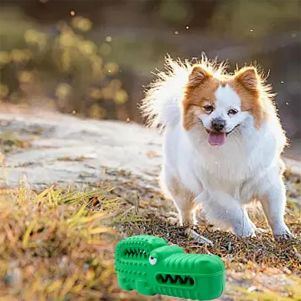 Dog Chew Toys for Aggressive Chewers Squeaky Tough Durable Toothbrush