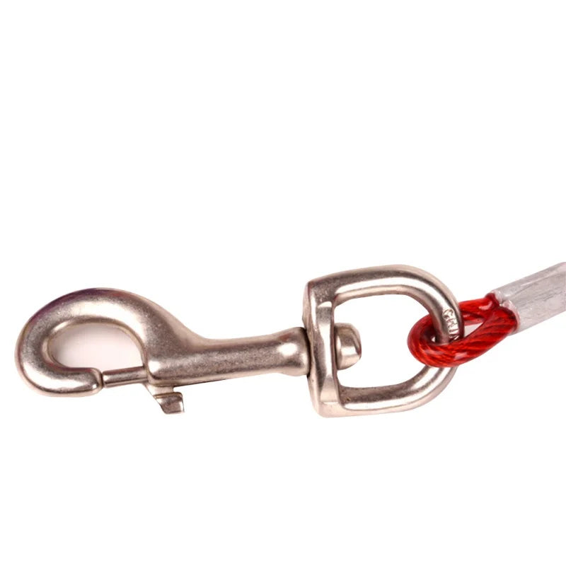 3M/5M/10M Pet Leashes For Two Dogs Tie Out Cable Outdoor Steel Wire