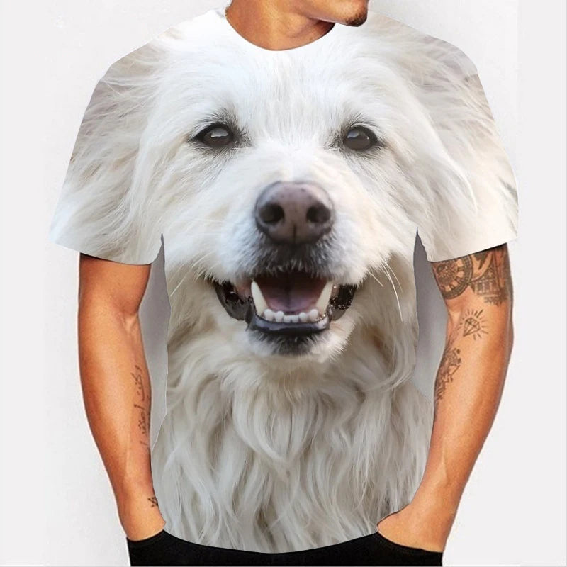 Funny Cute Dogs T-Shirts Animal 3D Print Streetwear Men Women Casual Fashion