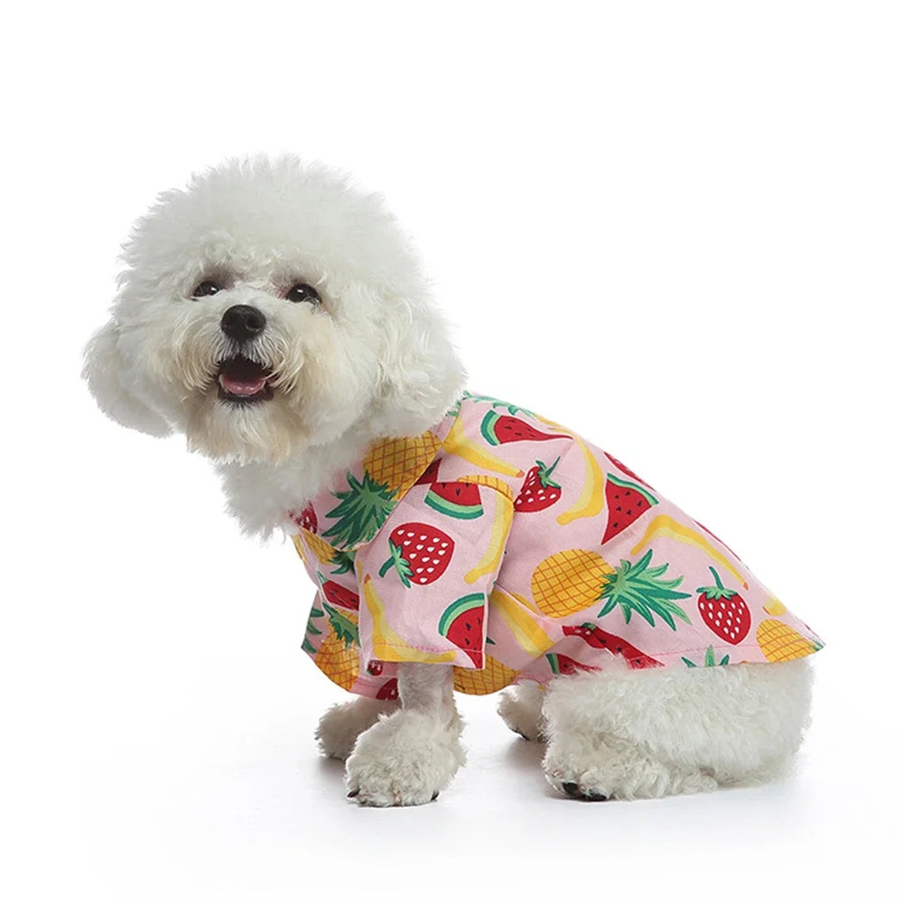 Fruit Printed Shirts Thin Clothing for Small Dog Outfits