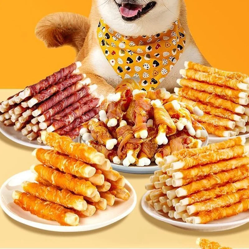 Nutritious Chicken Duck Wrapped In Cowhide Sticks Calcium Milk Sticks