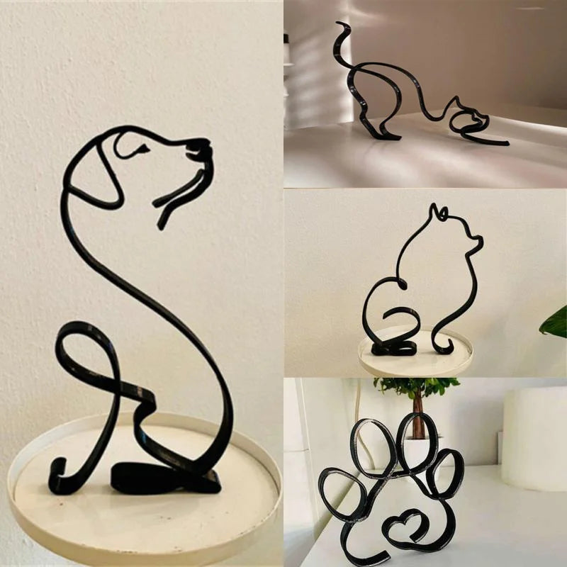 Metal Dog Art Iron Figurine Miniature