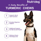 Turmeric Chews For Dog - Joint care contains glucosamine&chondroitin - Digestive support-120 soft chews