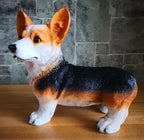 Corgi Dog Figurines Modern Decoration Resin Craft and Garden Decoration