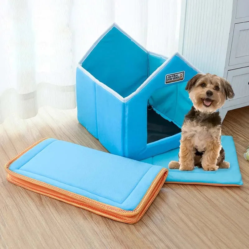 Pet House with Cushion Folding Bed Sofa Suitable for Small and Medium Sized Dogs