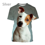 Jack Russell Terrier Dog 3D Printed T-shirt Cute Dog Print Unisex Casual Top Tees