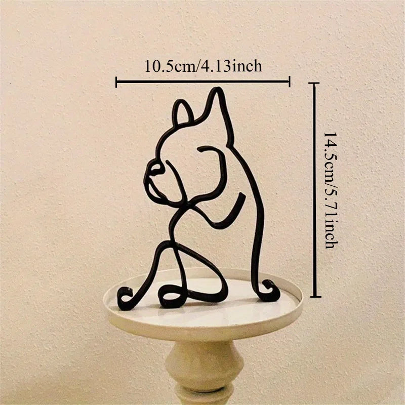 Metal Dog Art Iron Figurine Miniature