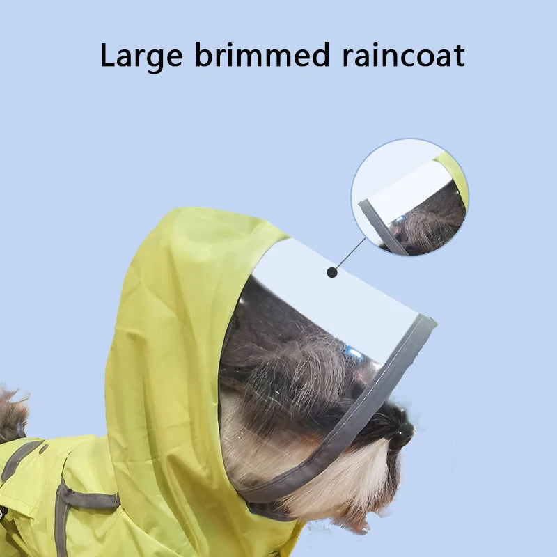 Small and medium-sized raincoat, rainproof with traction rope