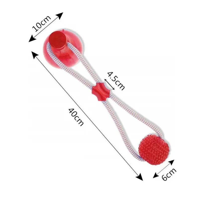 Pet Toys for Small Dogs with TPR Ball, Pet Tooth Cleaning Chewing Toy with Suction Cup